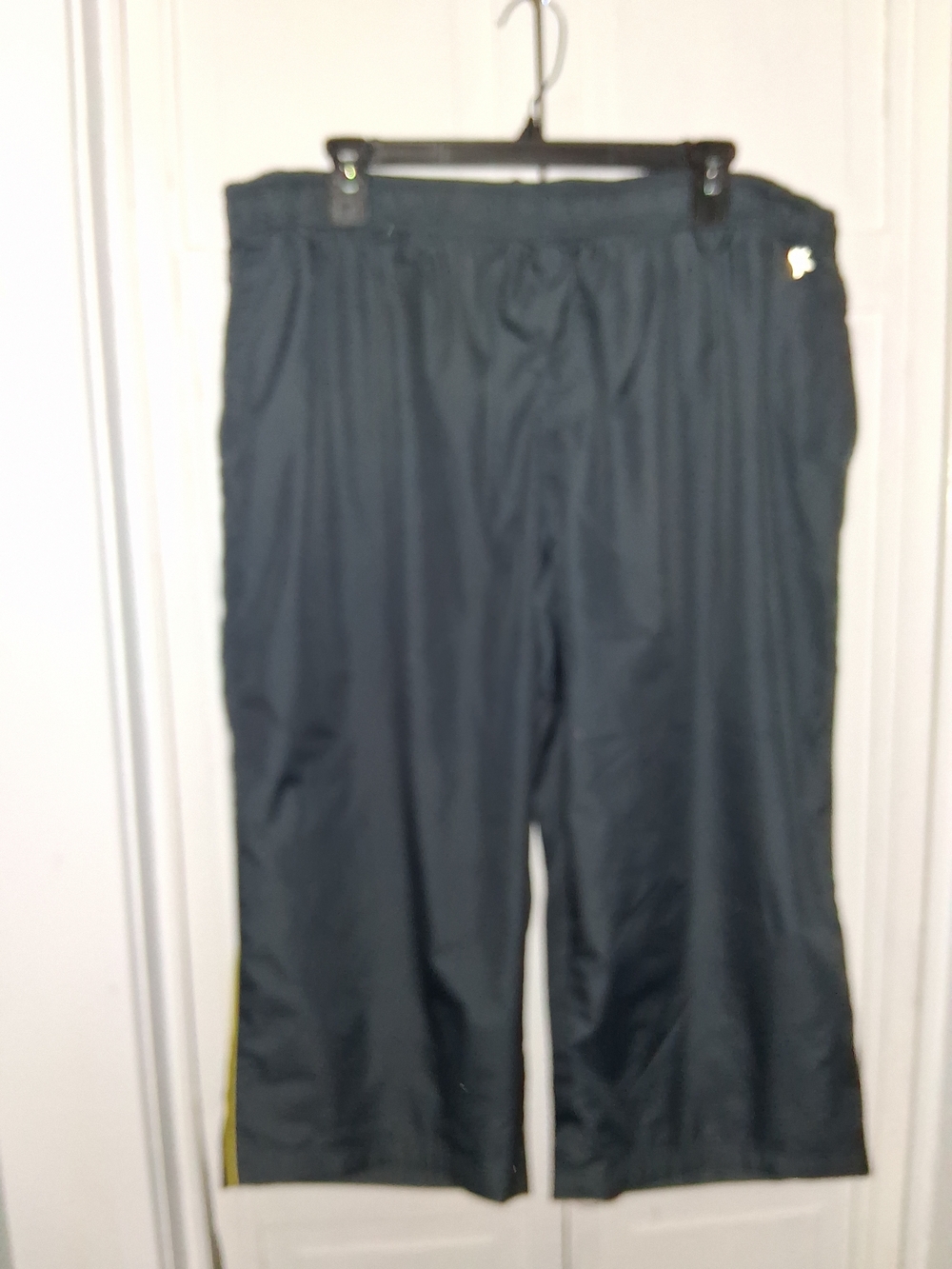 Danskin Black Athletic Pants with Subtle Stripe